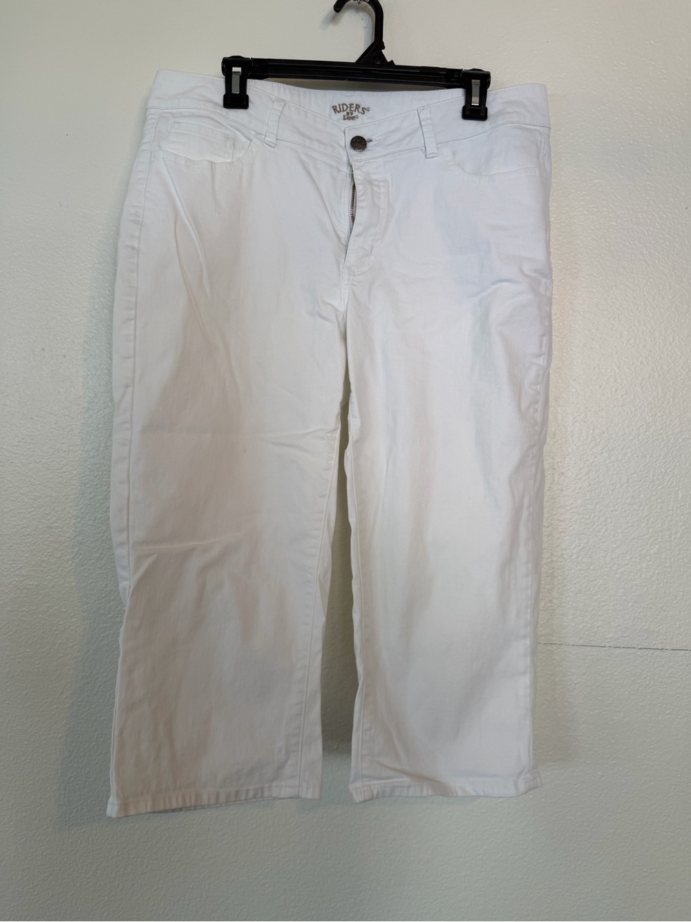 Lee White Cropped Straight-Leg Women's Pants